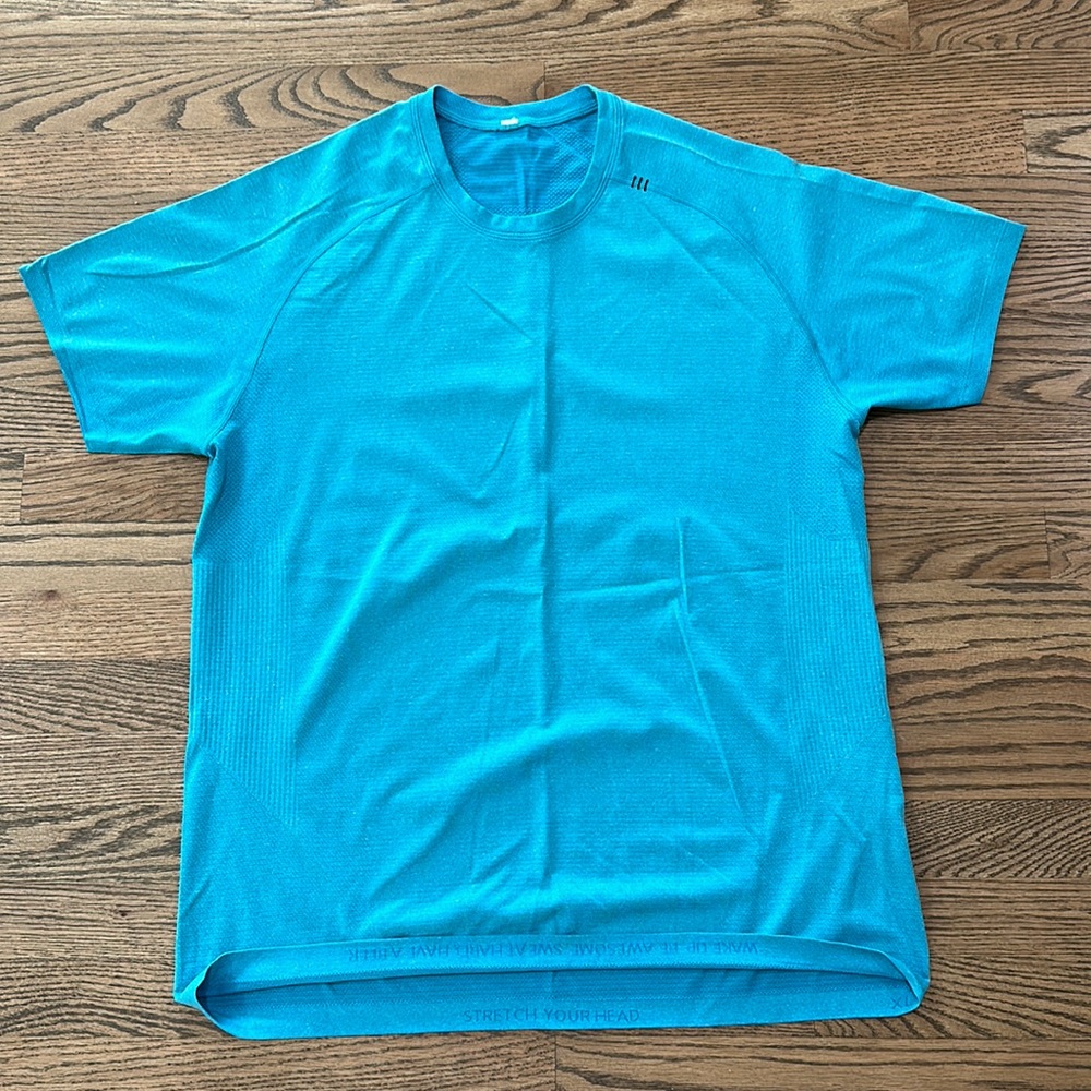 Lululemon Metal Vent Tech Short Sleeve Training Shirt Teal Blue Green XL